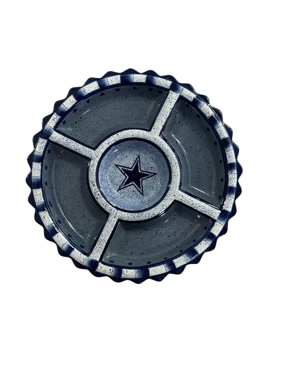 Vintage Dallas Cowboys 2006 The Memory Company NFL Ceramic Divided Serving Tray